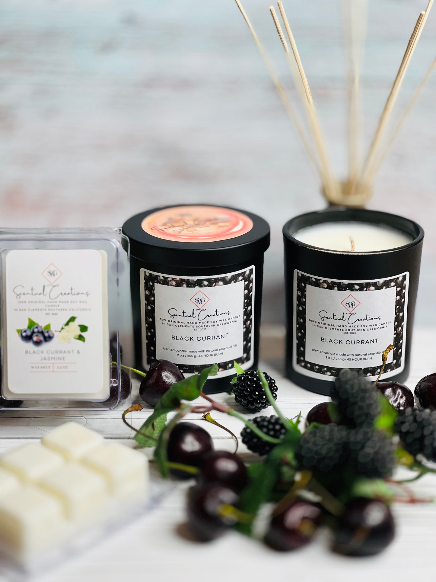 Black Currant Soy Candle Vegan Candle Natural Soy Wax Candle Toxic Free Candle Aromatherapy Candle Hand Poured Candle