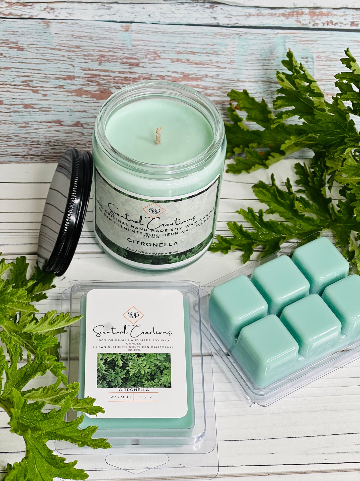 Citronella Soy Candle Vegan Candle Natural Soy Wax Candle Toxic Free Candle Aromatherapy Candle Hand Poured Candle