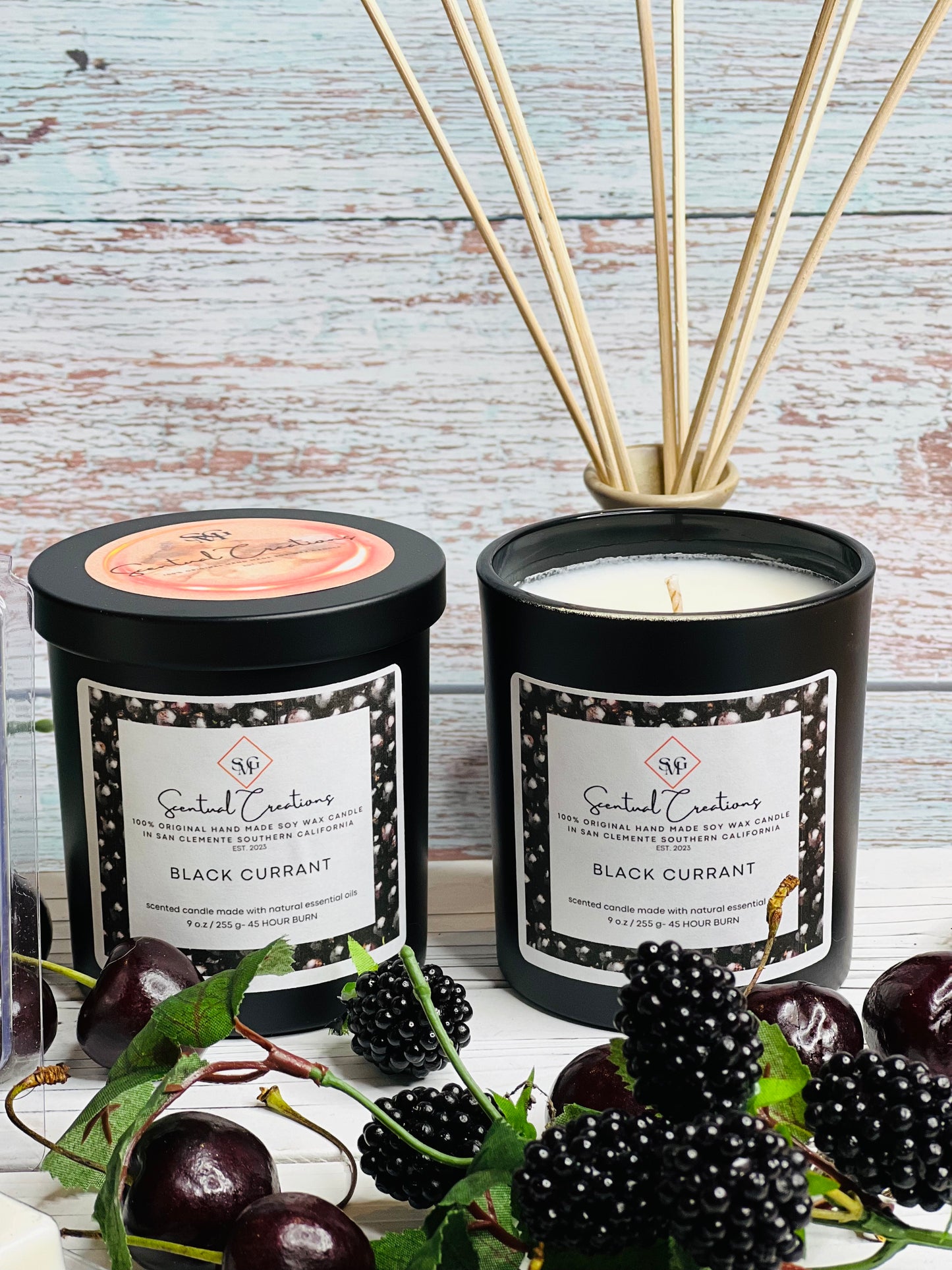 Black Currant Soy Candle Vegan Candle Natural Soy Wax Candle Toxic Free Candle Aromatherapy Candle Hand Poured Candle