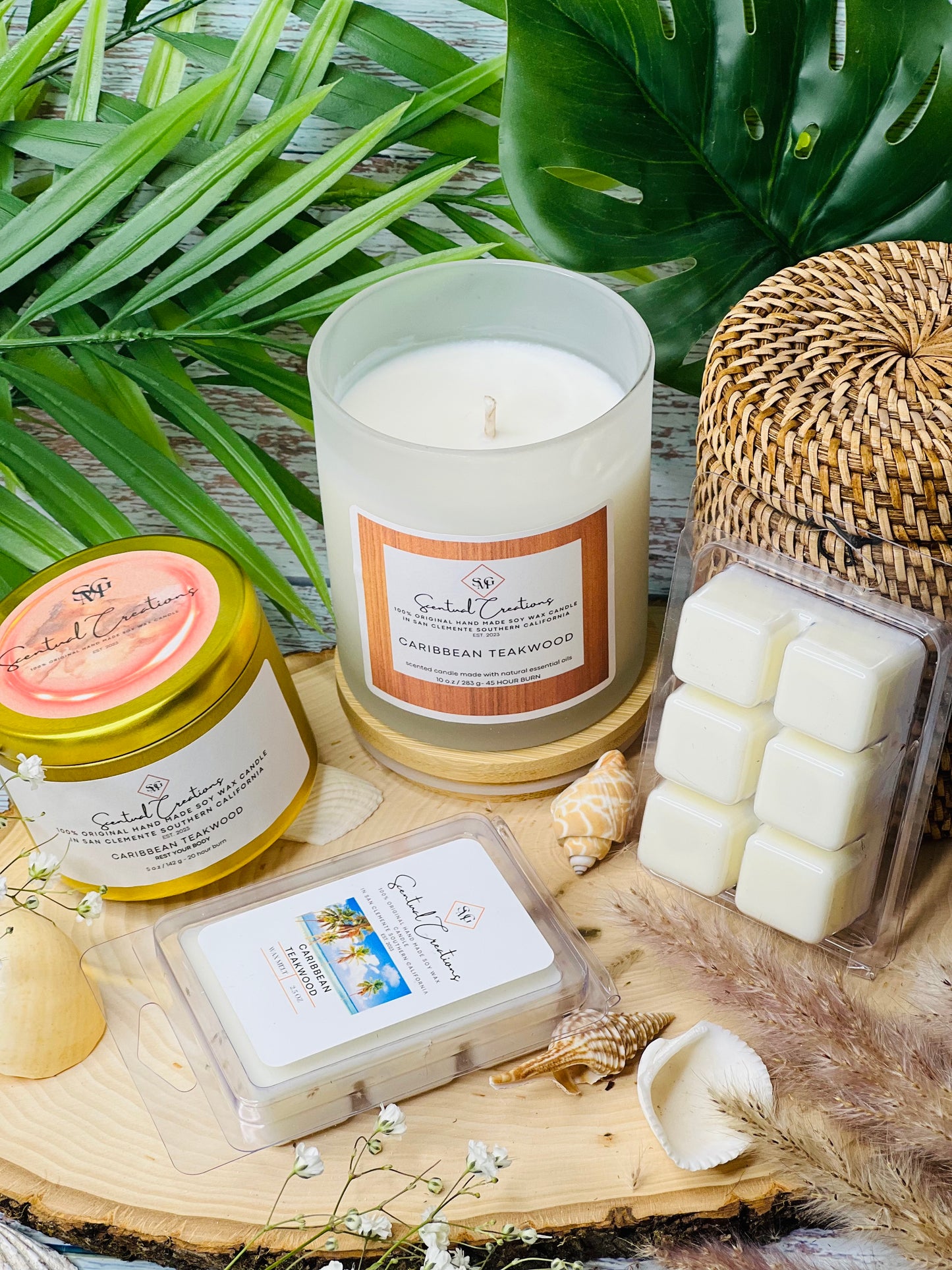 Cactus Flower and Jade Soy Candle Vegan Candle Natural Soy Wax Candle Toxic Free Candle Aromatherapy Candle Hand Poured Candle