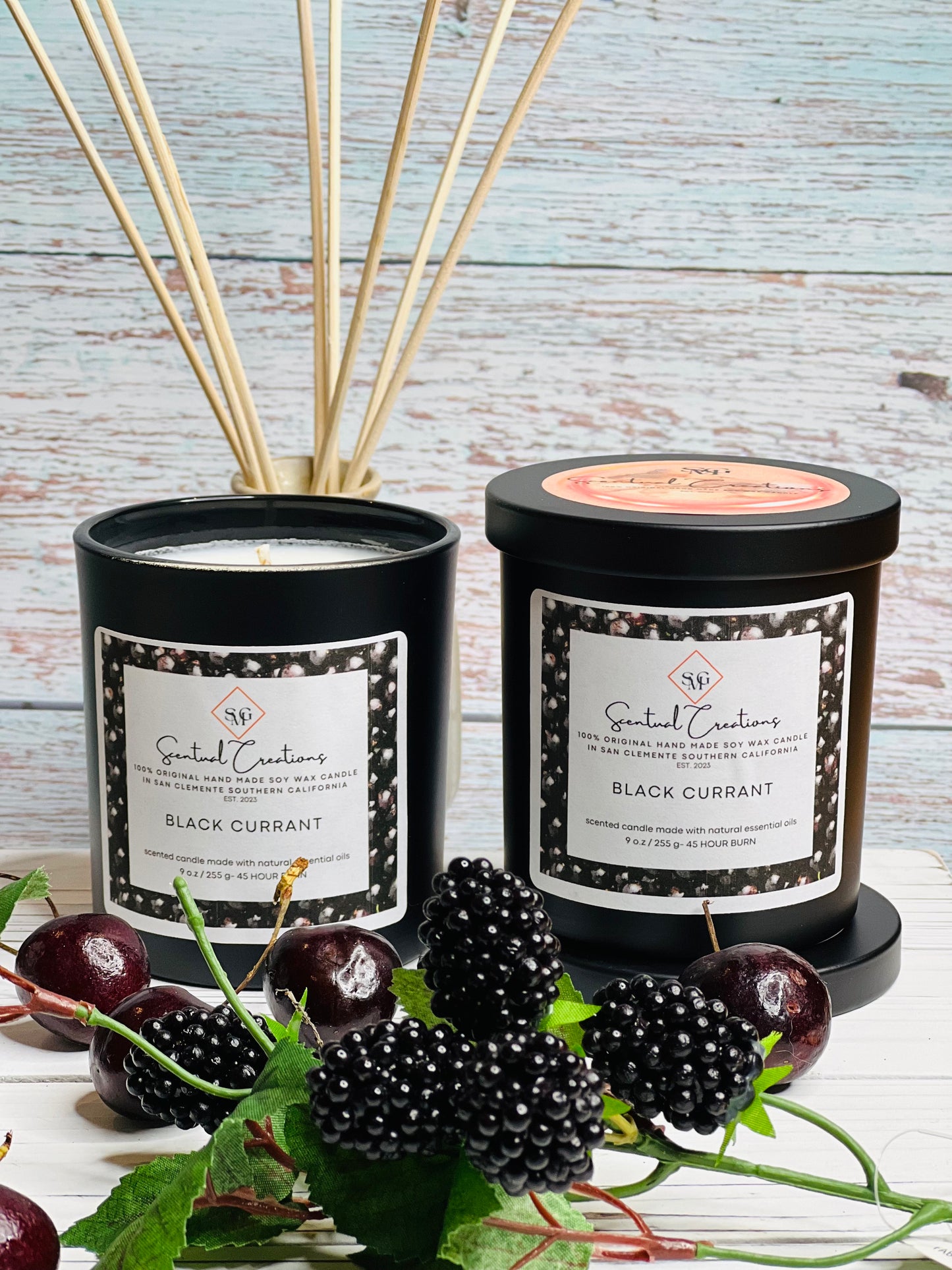 Black Currant Soy Candle Vegan Candle Natural Soy Wax Candle Toxic Free Candle Aromatherapy Candle Hand Poured Candle