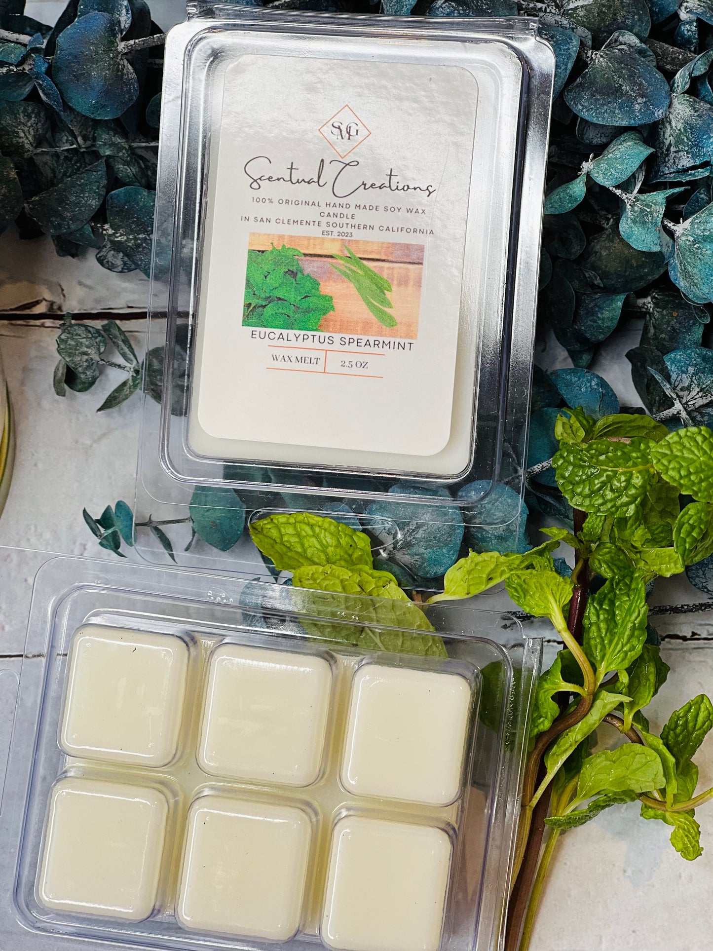 Eucalyptus Spearmint Soy Candle Vegan Candle Natural Soy Wax Candle Toxic Free Candle Aromatherapy Candle Hand Poured Candle