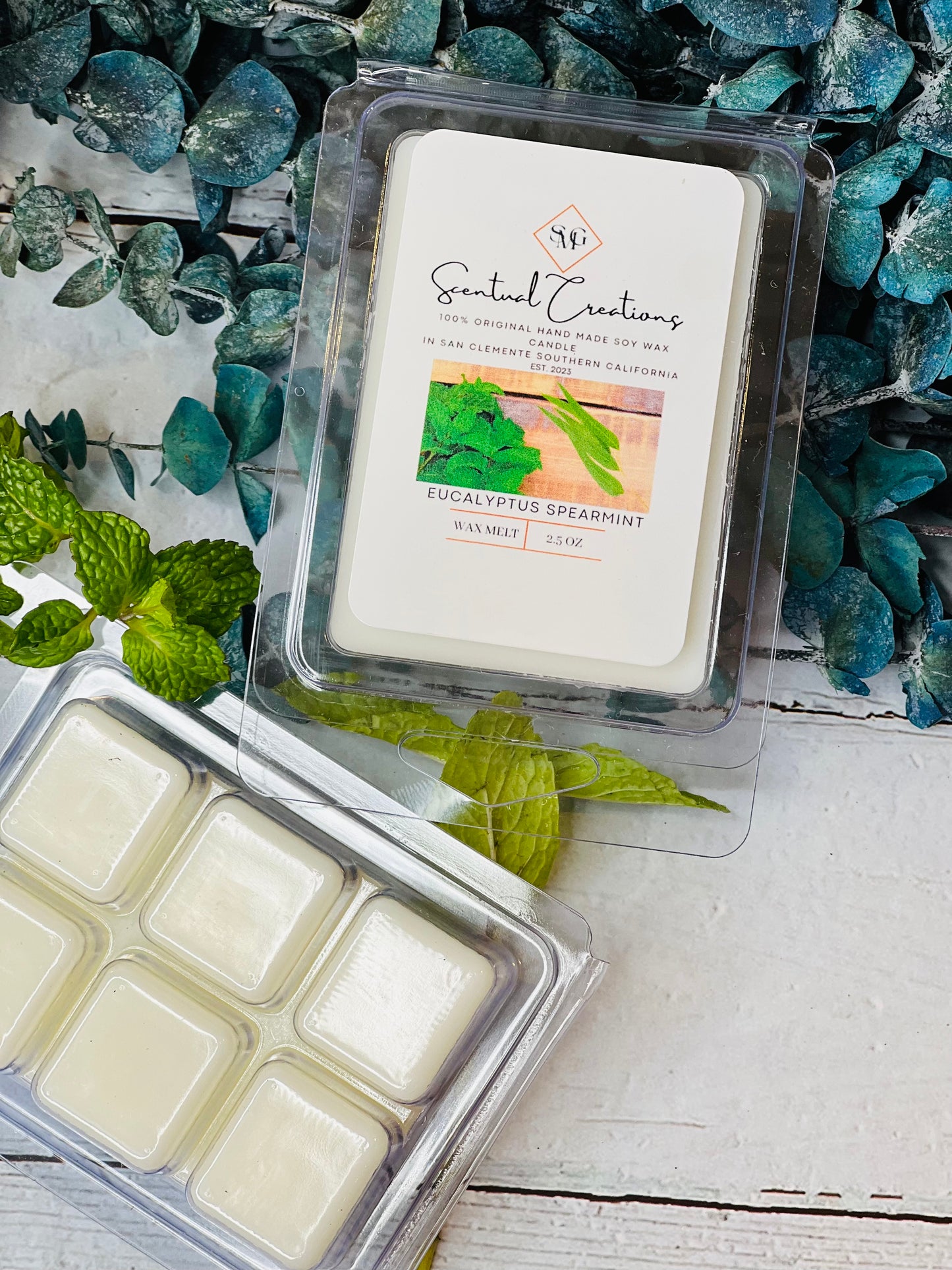 Eucalyptus Spearmint Soy Candle Vegan Candle Natural Soy Wax Candle Toxic Free Candle Aromatherapy Candle Hand Poured Candle