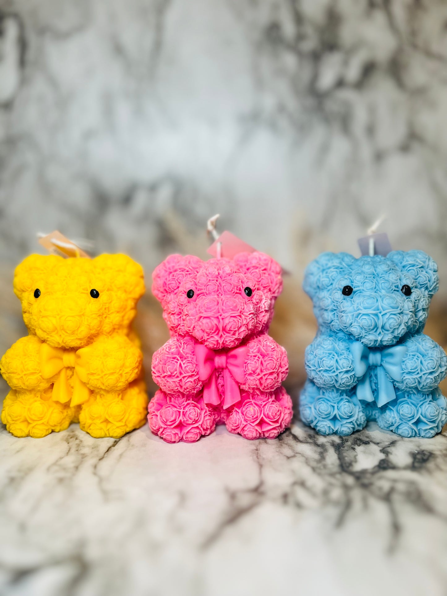 Rose Teddy Bear |Teddy Bear Soy Candle | Baby Shower | Birthday Gifts | Valentines Gift | Home Decor