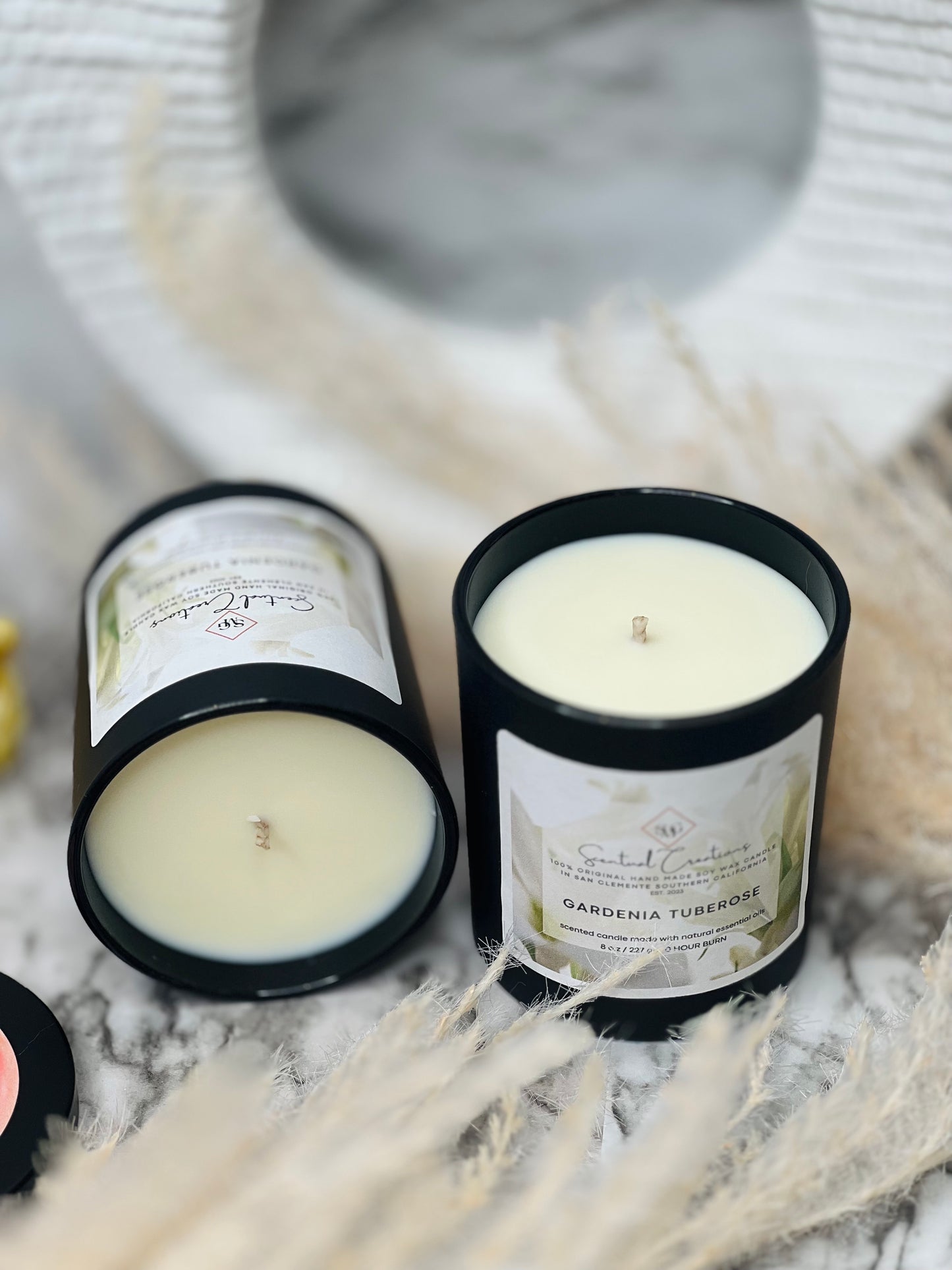 Gardenia Tuberose Soy Candle Vegan Candle Natural Soy Wax Candle Toxic Free Candle Aromatherapy Candle Hand Poured Candle