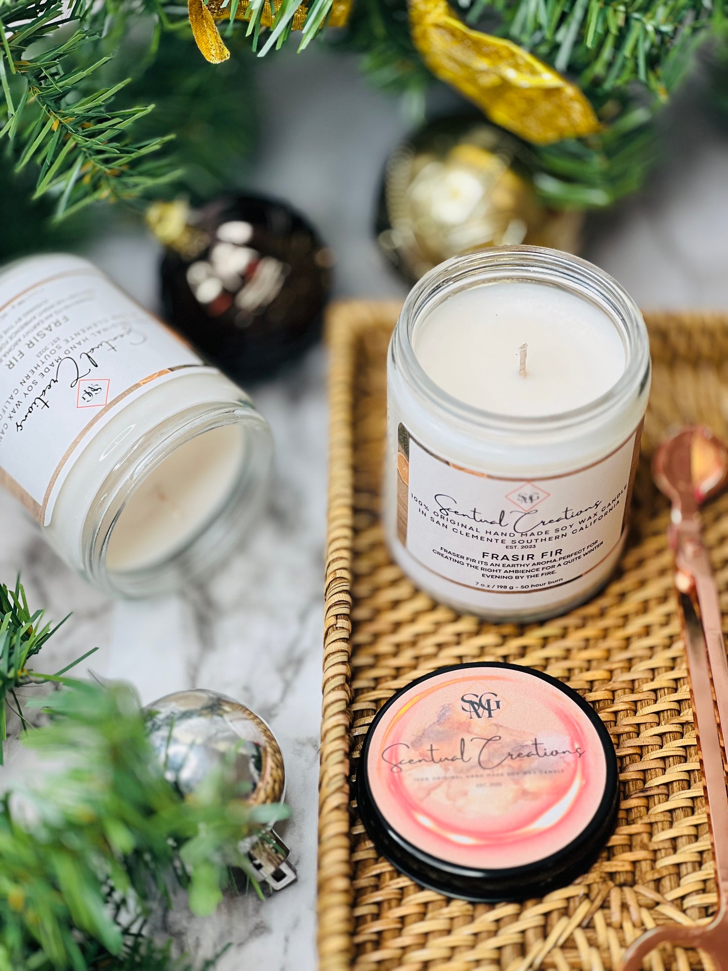 Fraser Fir Soy Candle Vegan Candle Natural Soy Wax Candle Toxic Free Candle Aromatherapy Candle Hand Poured Candle