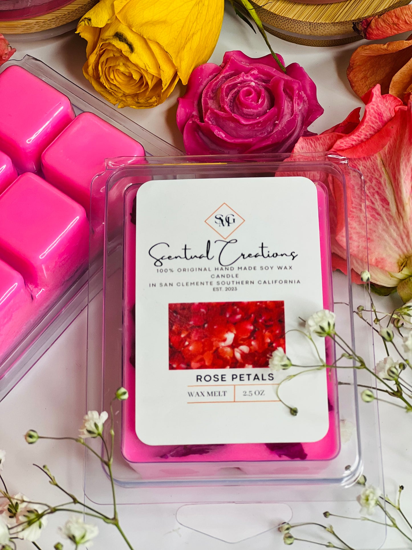 Rose Petals Soy Candle Vegan Candle Natural Soy Wax Candle Toxic Free Candle Aromatherapy Candle Hand Poured Candle