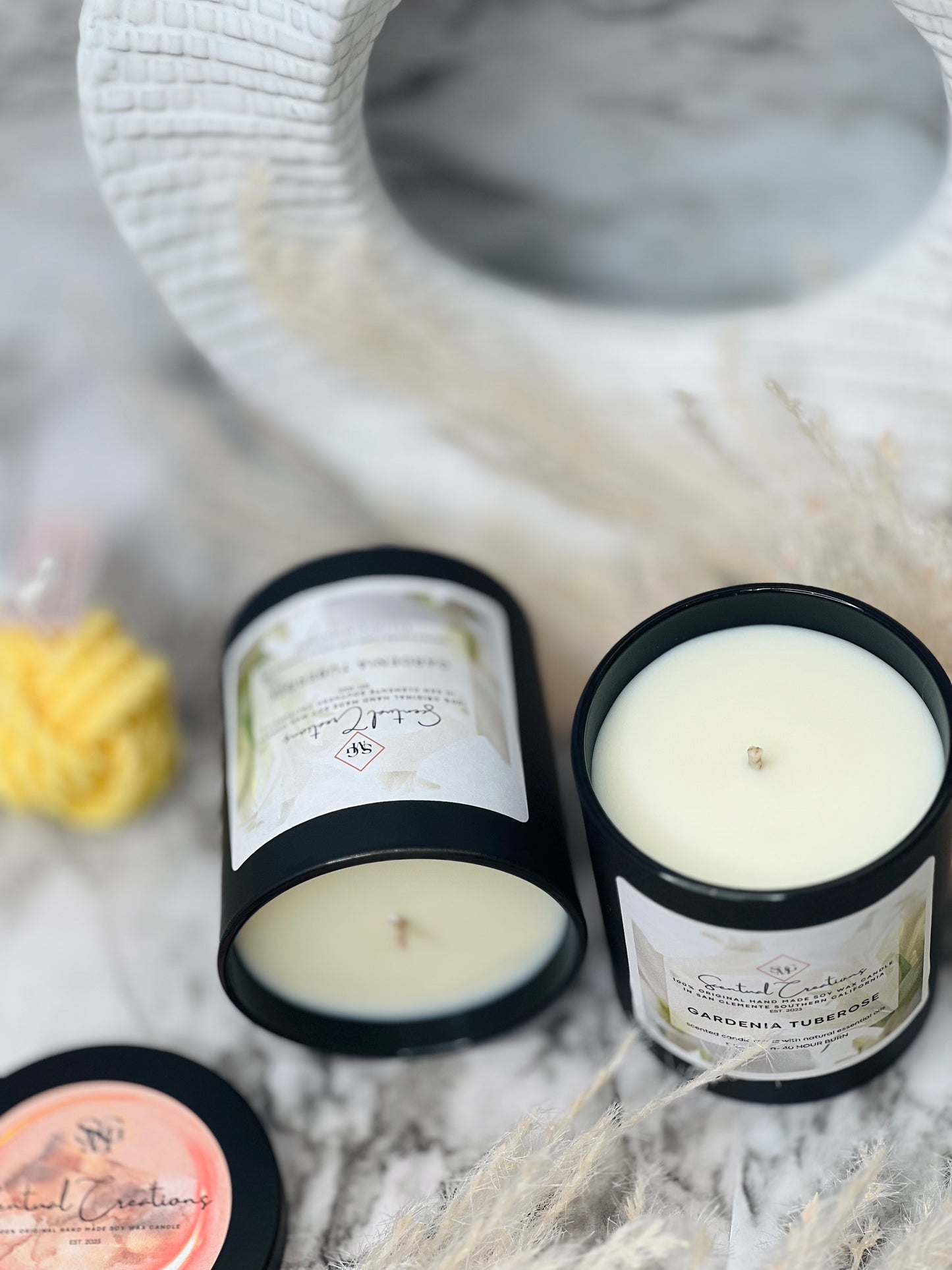 Gardenia Tuberose Soy Candle Vegan Candle Natural Soy Wax Candle Toxic Free Candle Aromatherapy Candle Hand Poured Candle