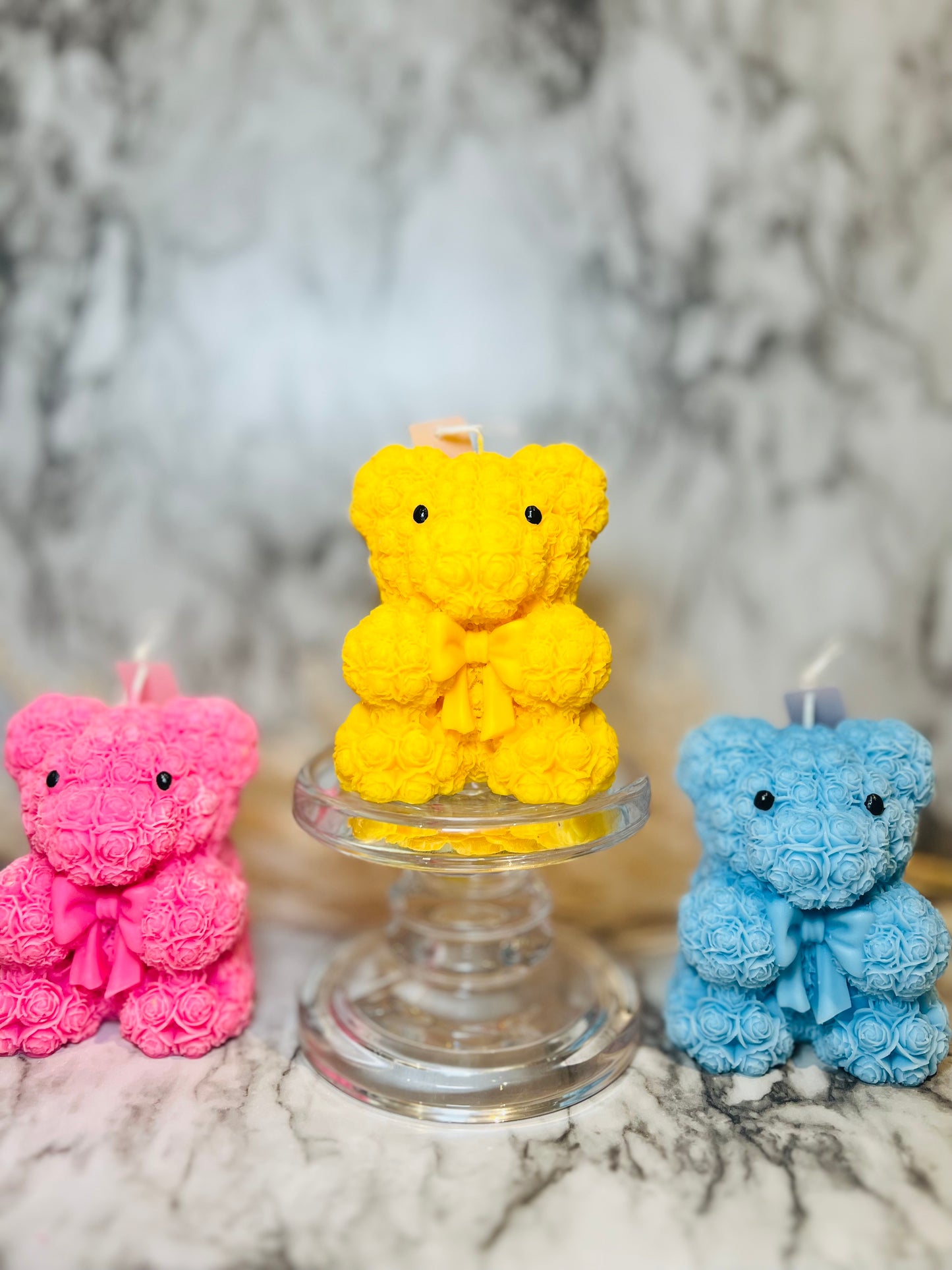 Rose Teddy Bear |Teddy Bear Soy Candle | Baby Shower | Birthday Gifts | Valentines Gift | Home Decor