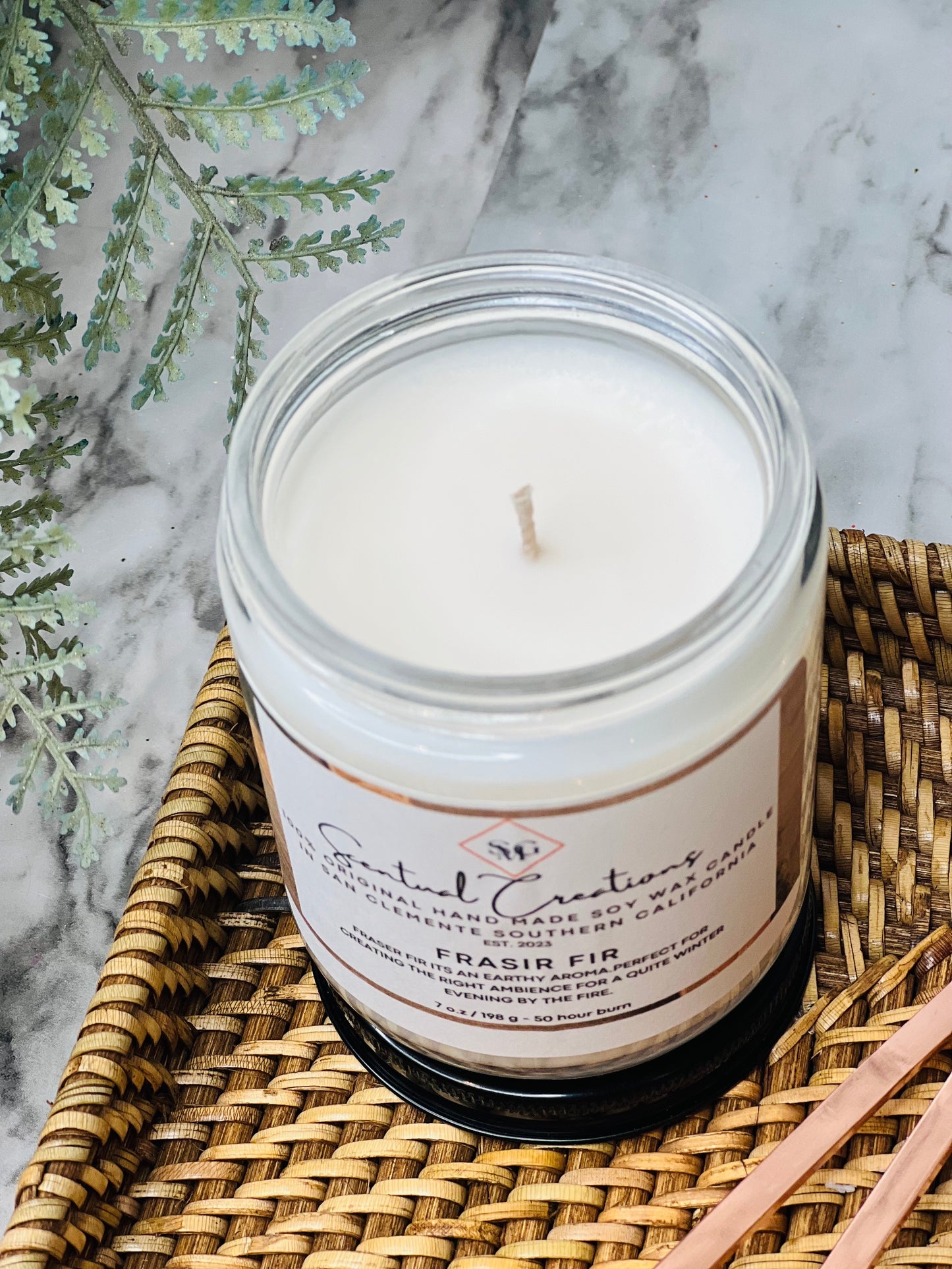Fraser Fir Soy Candle Vegan Candle Natural Soy Wax Candle Toxic Free Candle Aromatherapy Candle Hand Poured Candle