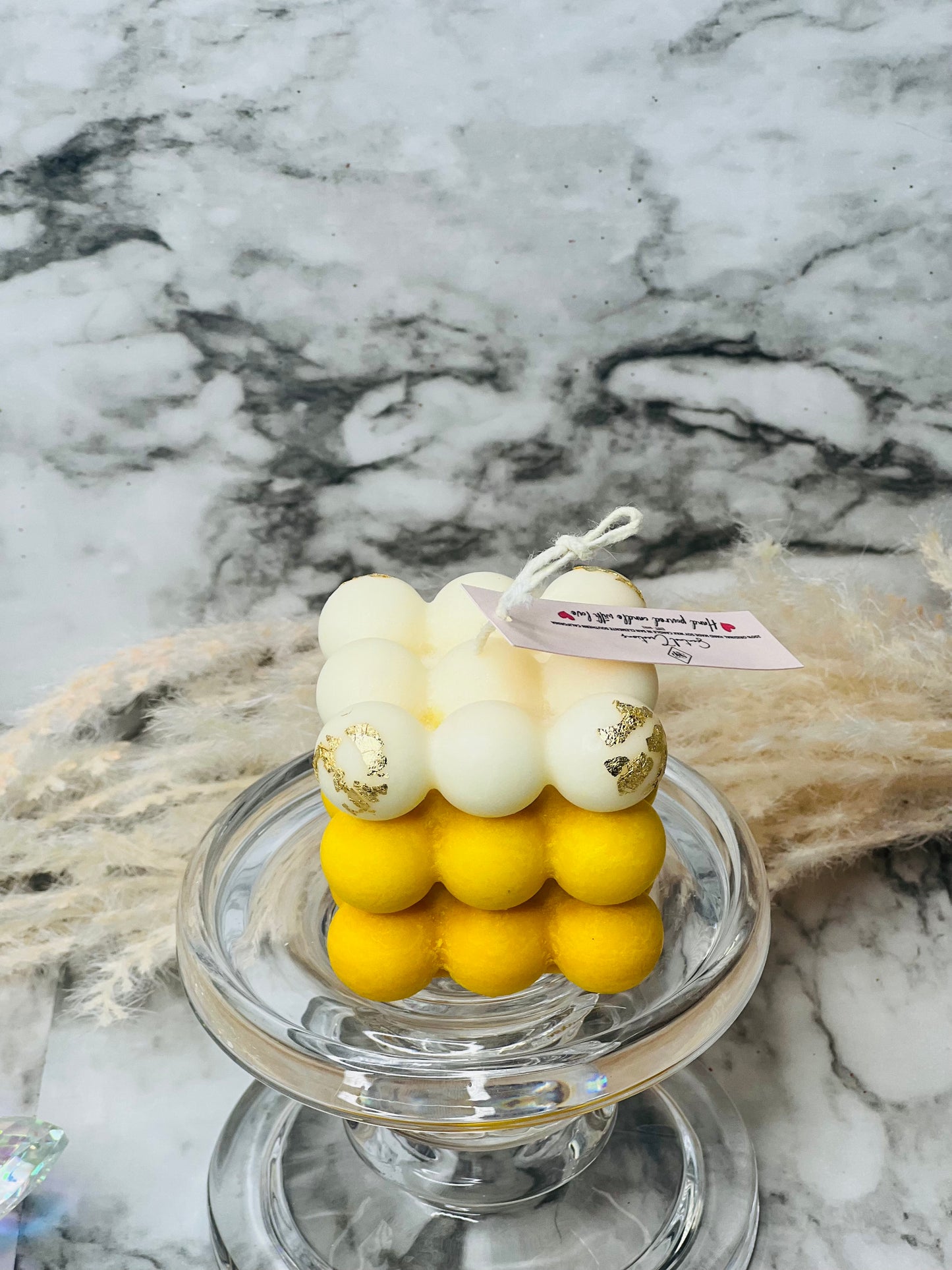 Custom Luxury Bubble Cube Soy Candle Vegan Toxic Free Candle Party Favor Wedding Party Favor Birthday Gift Home Decor Hand Poured Candle